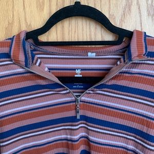 Long sleeve T-shirt with zip detail